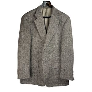 Vtg Ben Silver Harris Tweed Scottish Wool Sport Coat Blazer Sz 42 Herringbone